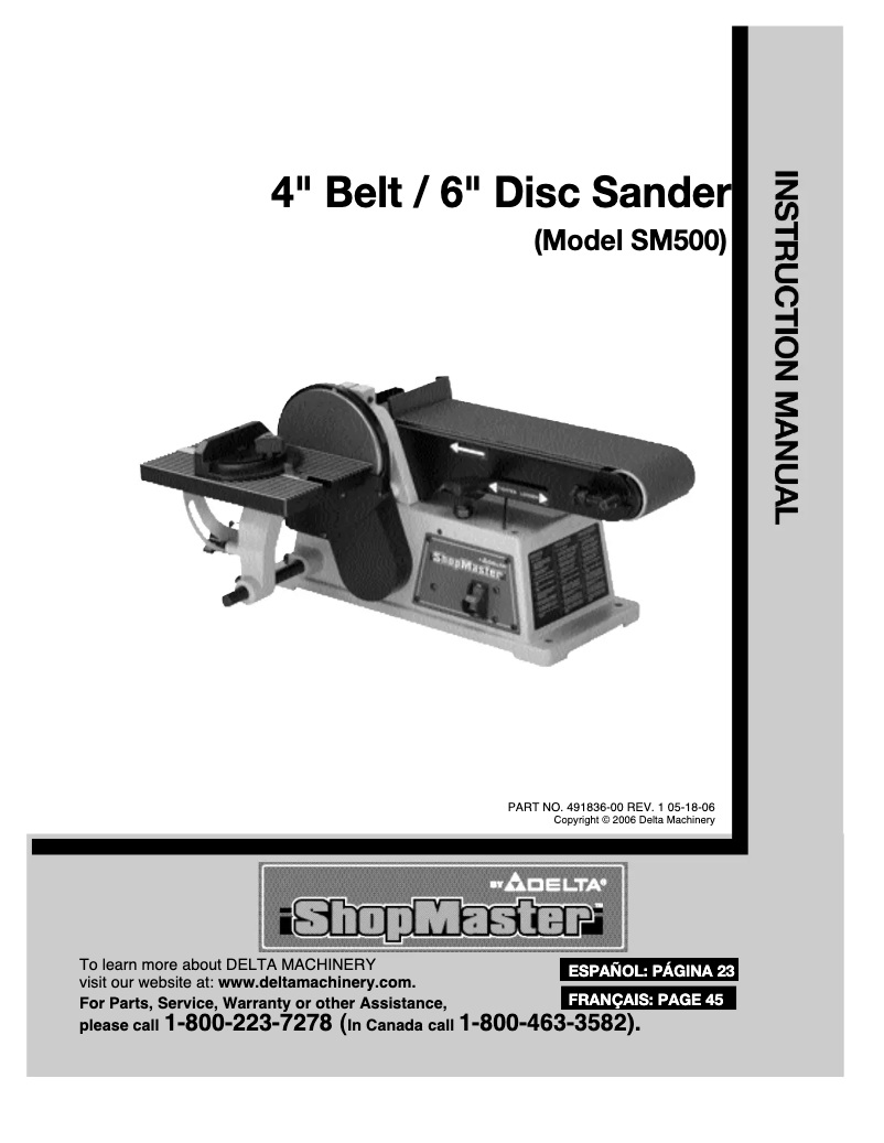 Page n°1 - Manuel utilisateur Black & Decker SM500