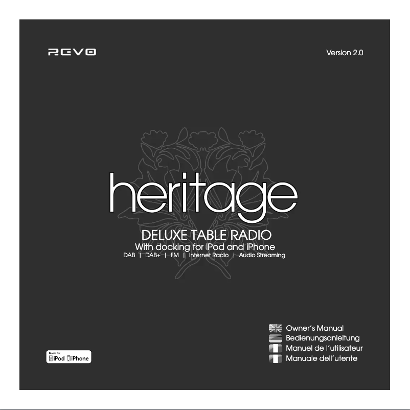 Página 1 del manual Manual de usuario REVO Heritage G2