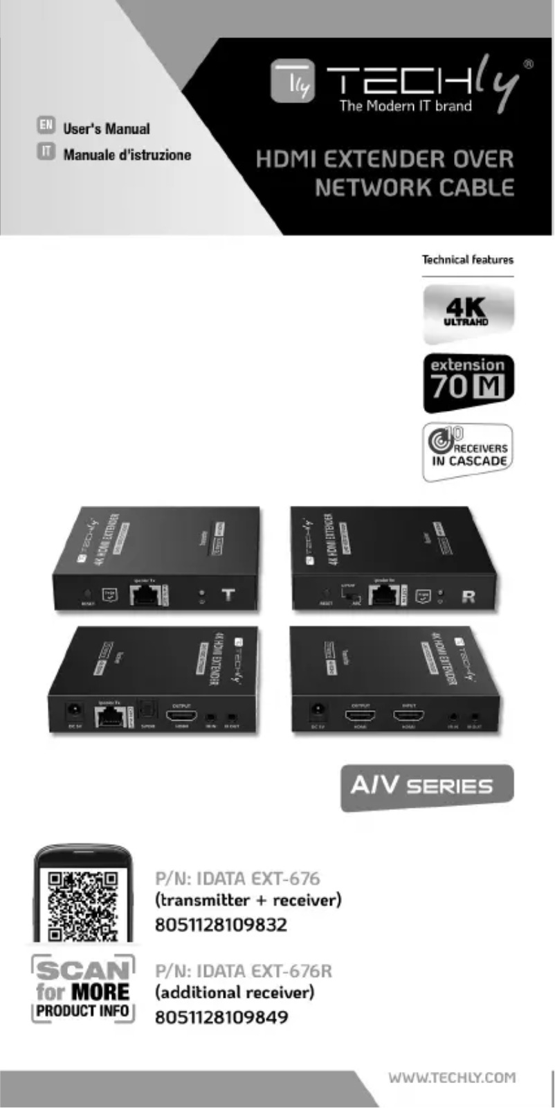 Page n°1 - Manuel utilisateur Techly IDATA EXT-676R