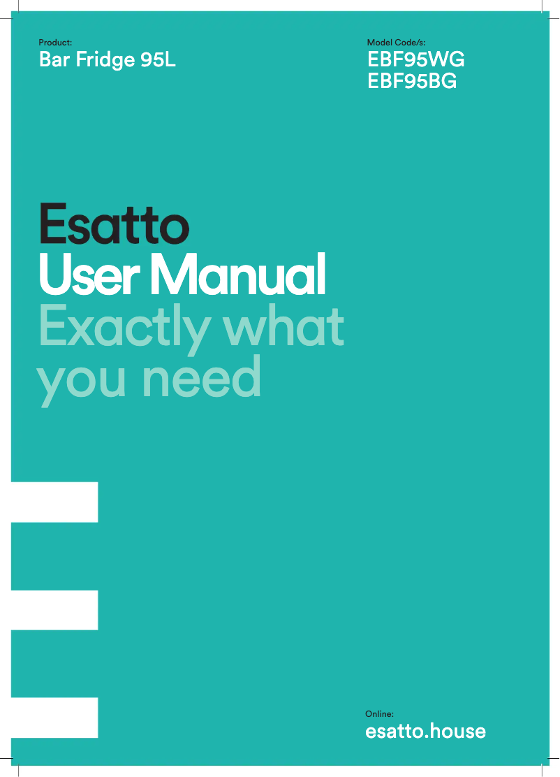 Page n°1 - Manuel utilisateur Esatto EBF95BG