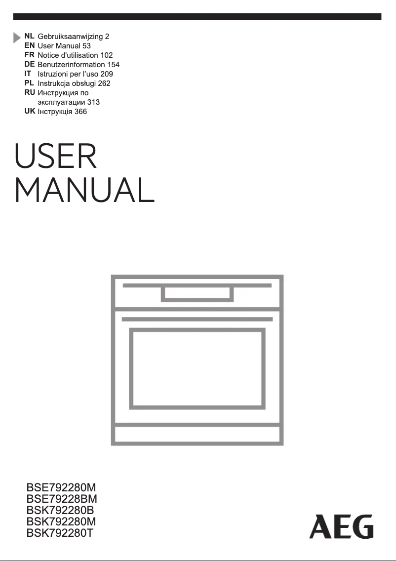Page 1 de la notice Manuel utilisateur AEG BSK792280M