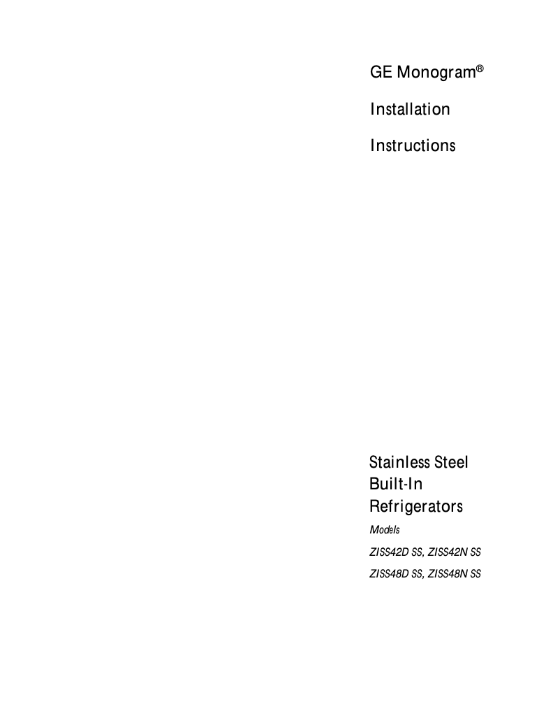 Image de la première page du manuel de l'appareil ZISS42DYSS