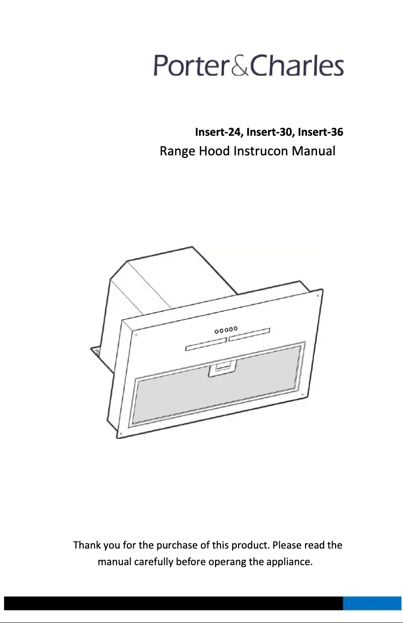 Page n°1 - Manuel utilisateur Porter & Charles INSERT-24