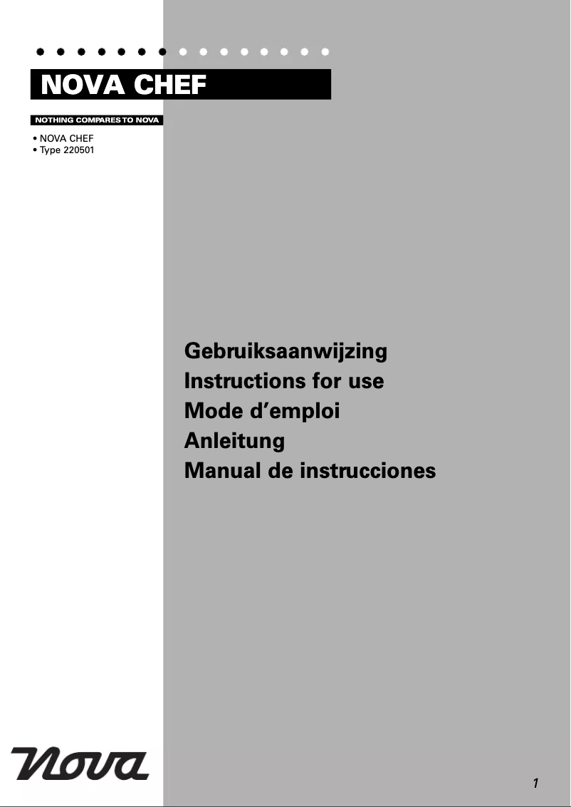 Página 1 del manual Manual de usuario Nova 220501