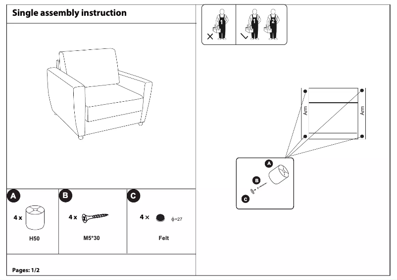 Page n°1 - Manuel utilisateur Mio Single