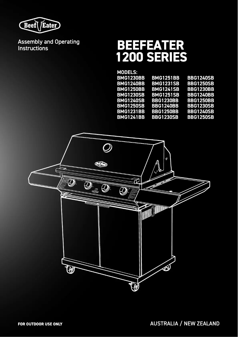 Page n°1 - Manuel utilisateur BeefEater BMG1241BB