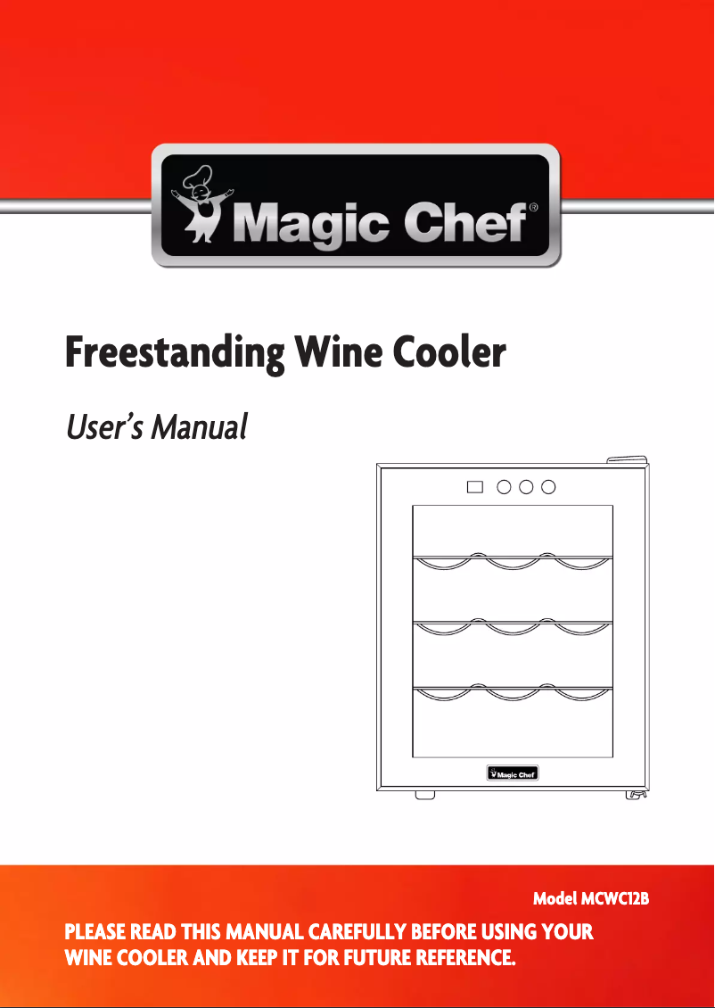 Page 1 de la notice Manuel d'utilisation et d'entretien Magic Chef MCWC12B
