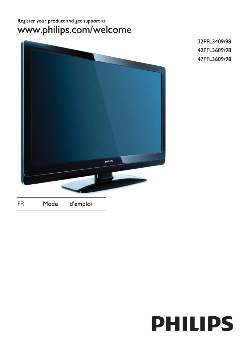 Page 1 de la notice Manuel utilisateur Philips 47PFL3609