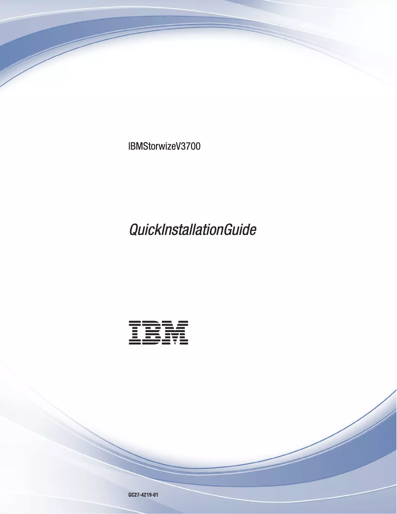 Page n°1 - Manuel utilisateur IBM Storwize V3700