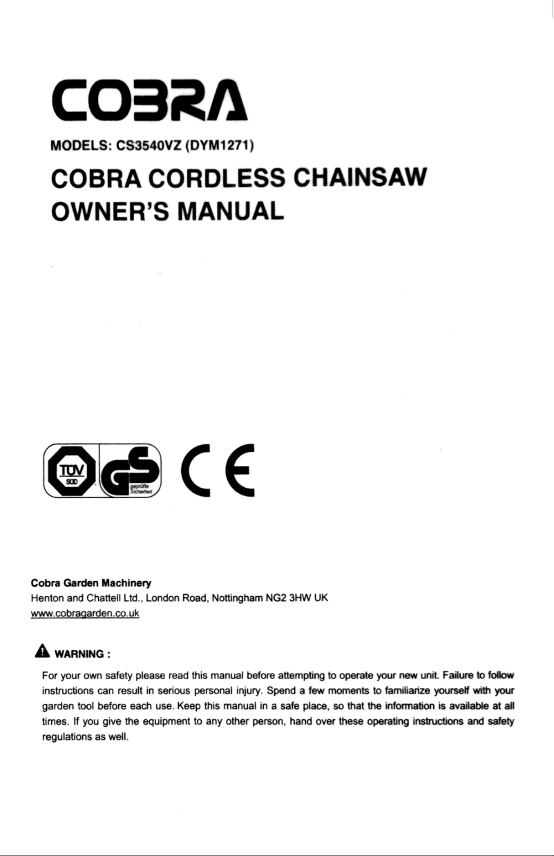 Image de la première page du manuel de l'appareil CS3540VZ
