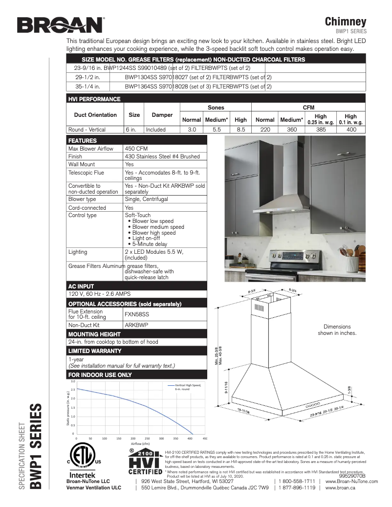 Image de la première page du manuel de l'appareil BWP1244SS