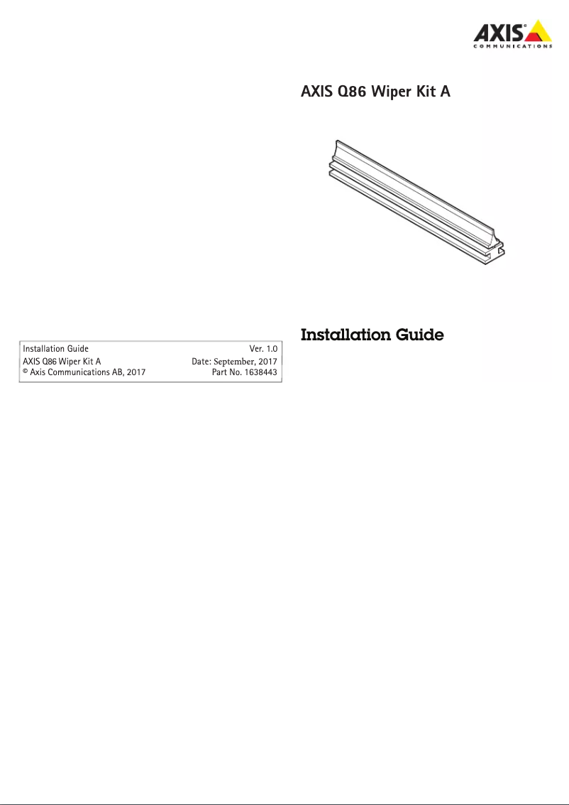 Image de la première page du manuel de l'appareil Q86 Wiper