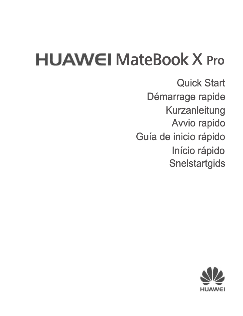 Page 1 de la notice Guide de démarrage rapide Huawei MateBook X Pro