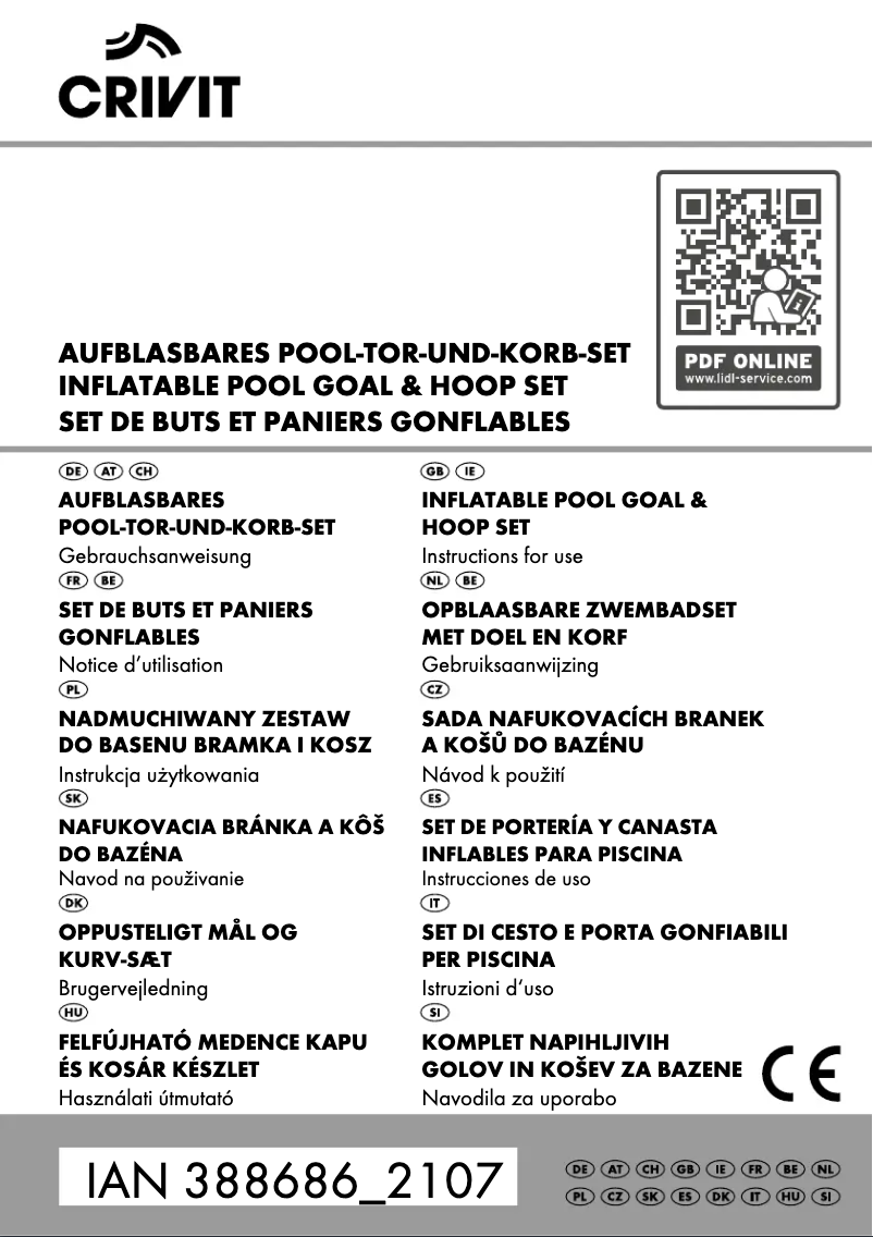 Page 1 de la notice Manuel utilisateur Crivit IAN 388686