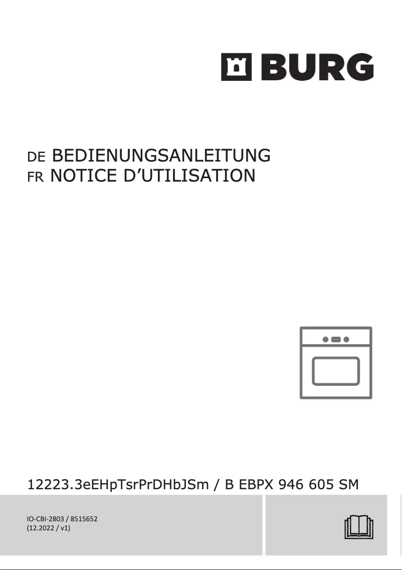 Imagen de la primera página del manual del dispositivo B EBPX 946 605 SM