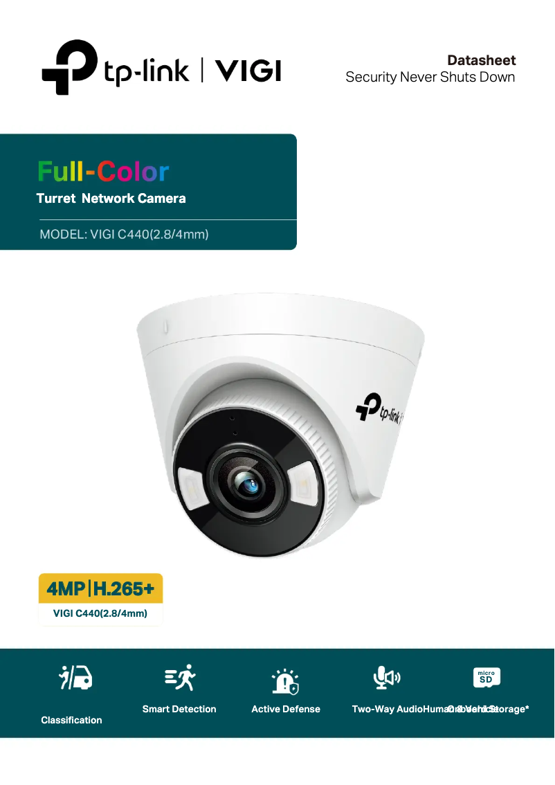 Page n°1 - Fiche technique TP-Link VIGI C440