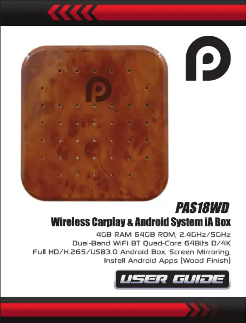 Page n°1 - Manuel utilisateur Pyle PAS18WD