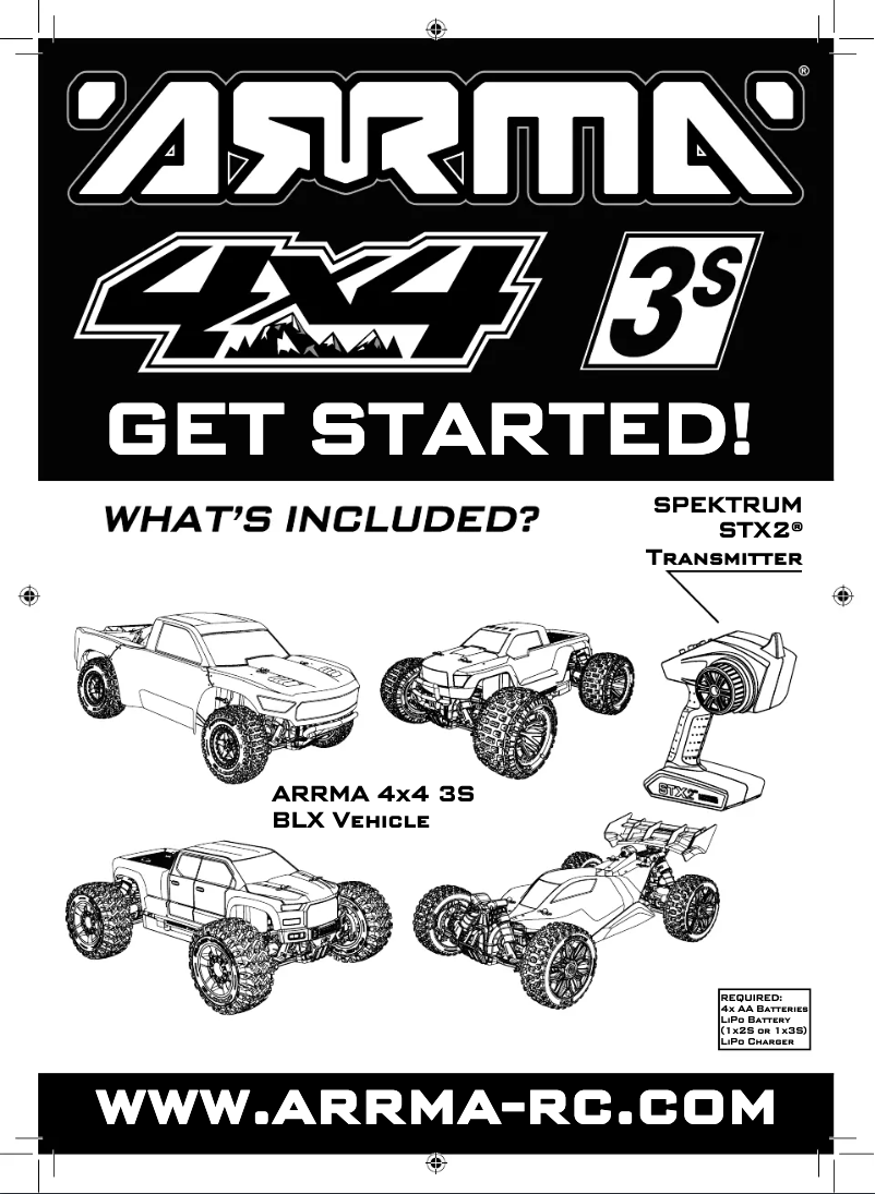 Page n°1 - Manuel utilisateur ARRMA Senton 4x4 3S BLX
