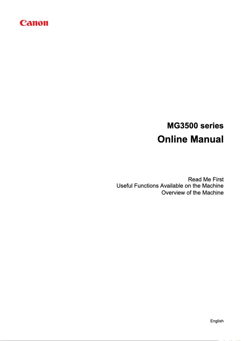 Page 1 de la notice Manuel utilisateur Canon Pixma