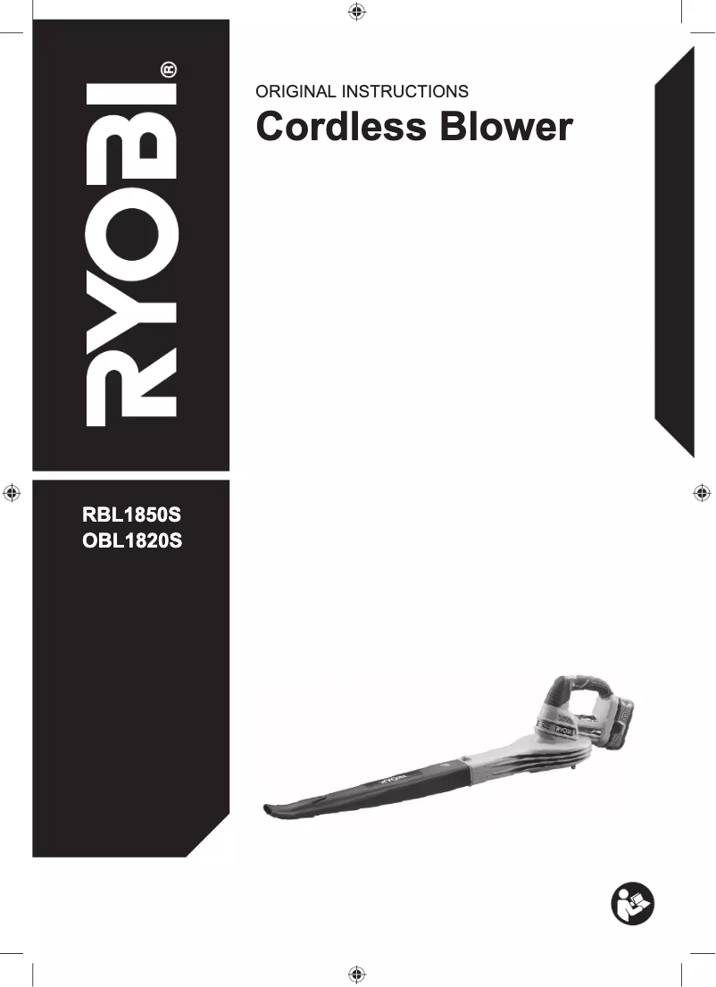 Image de la première page du manuel de l'appareil One+ RBL1850S