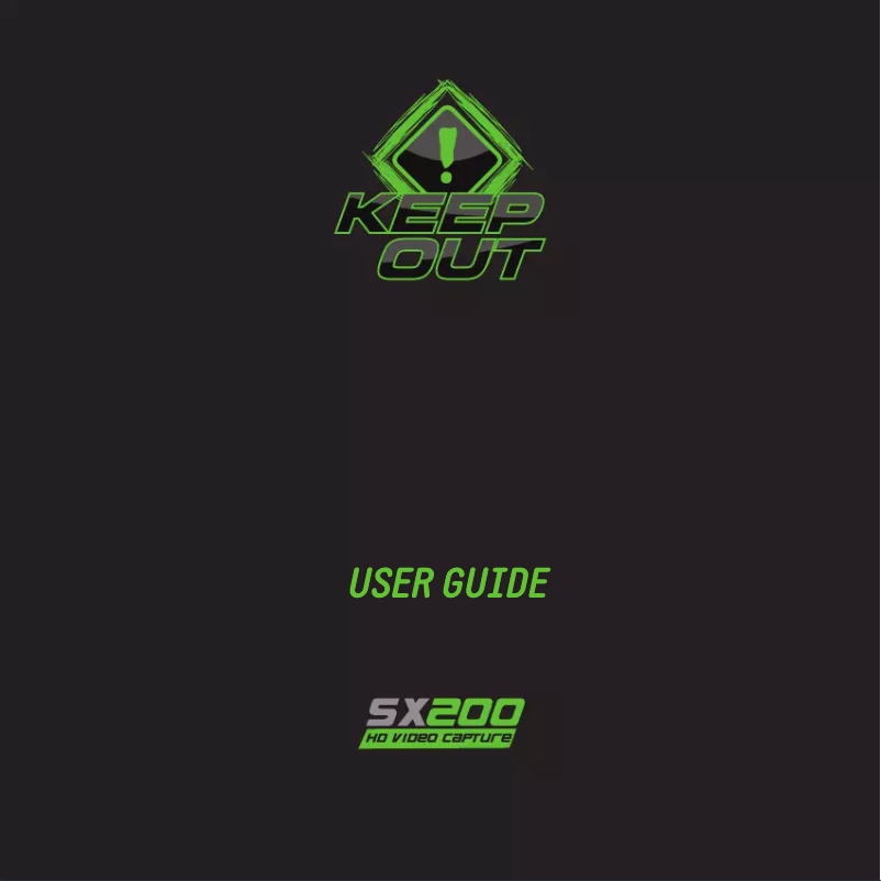 Page 1 de la notice Manuel utilisateur KeepOut SX200
