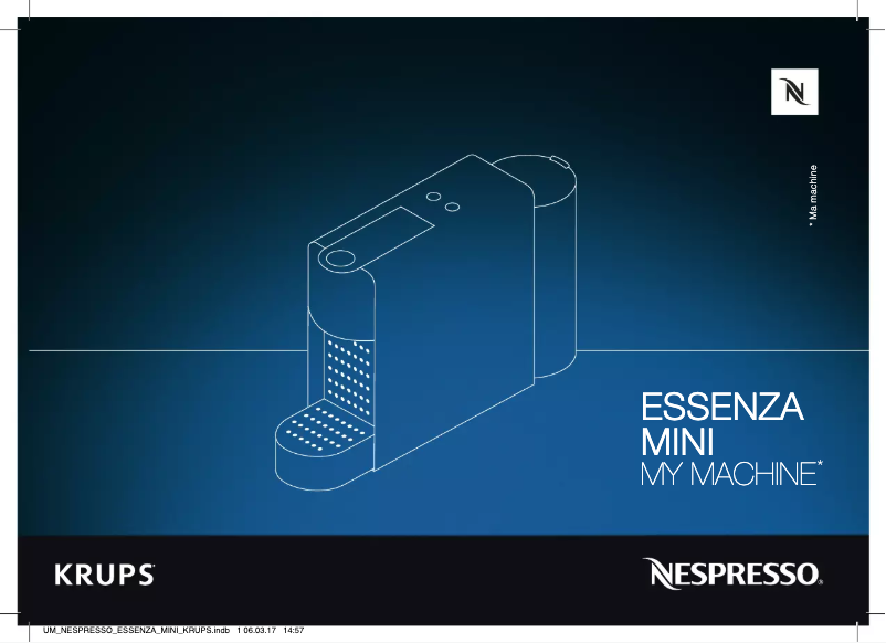 Image de la première page du manuel de l'appareil Nespresso Essenza Mini XN110
