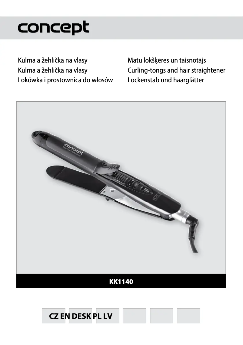 Page 1 de la notice Manuel utilisateur Concept KK-1140