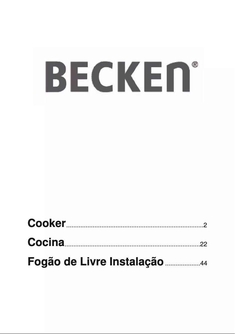 Page n°1 - Manuel utilisateur Becken S 6060 IX