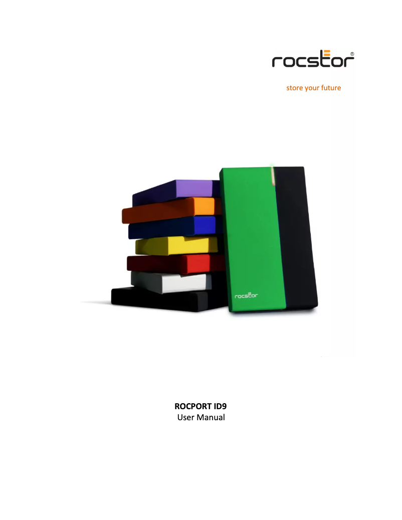 Page n°1 - Manuel utilisateur Rocstor ID 9