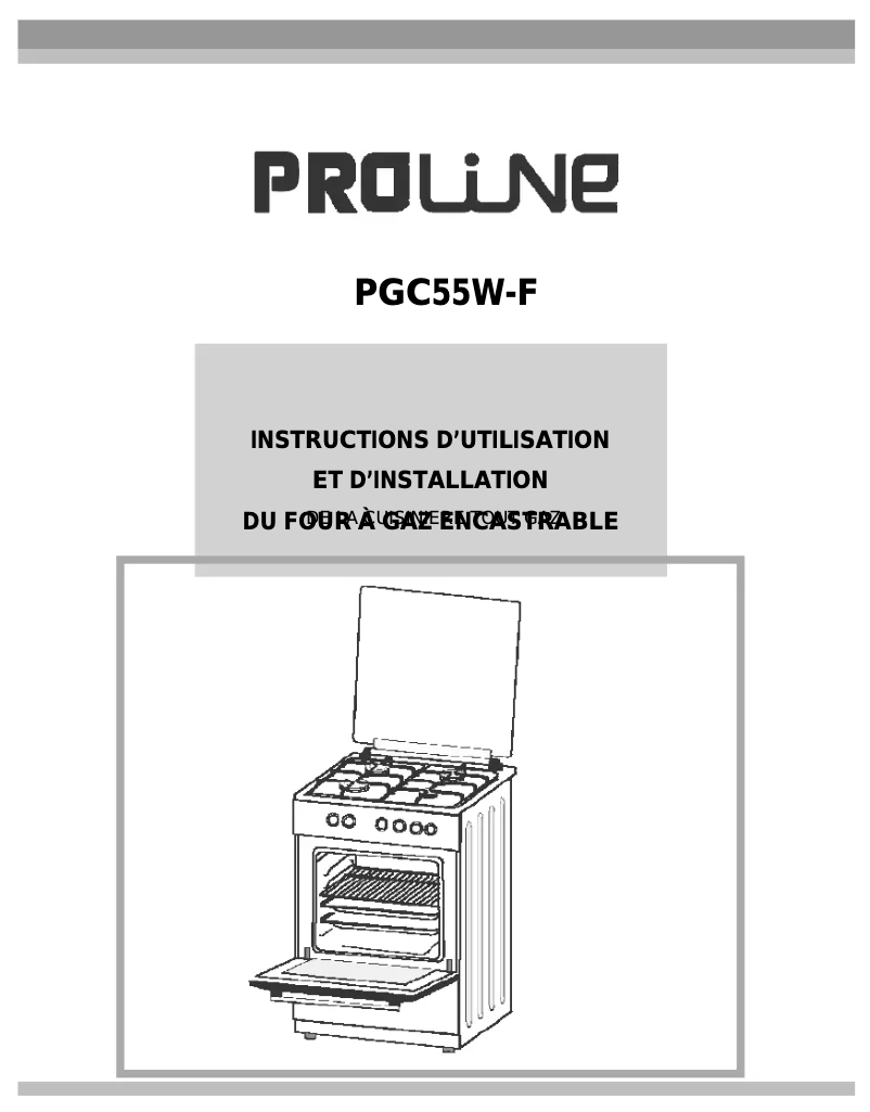 Page n°1 - Manuel utilisateur Proline PGC 55W-F