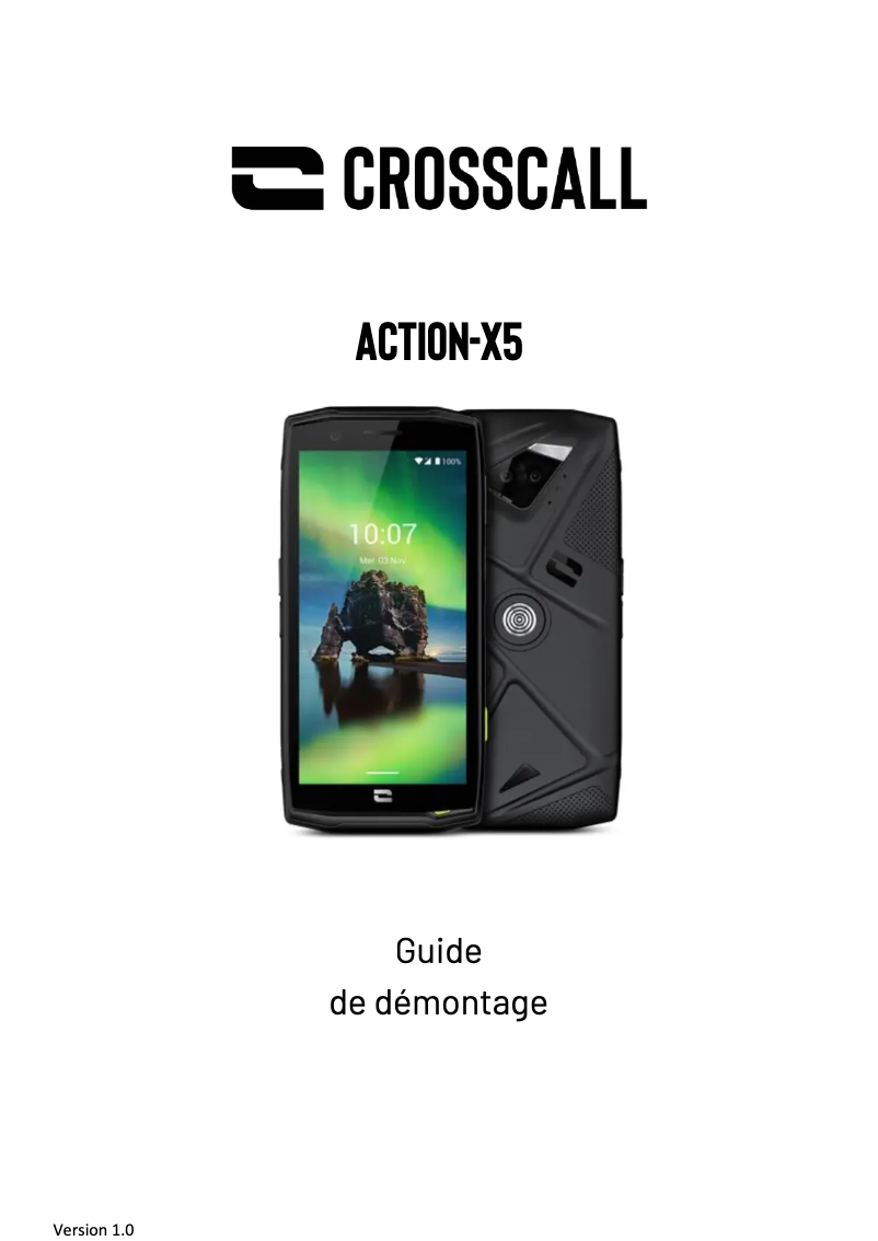 Image de la première page du manuel de l'appareil ACTION-X5