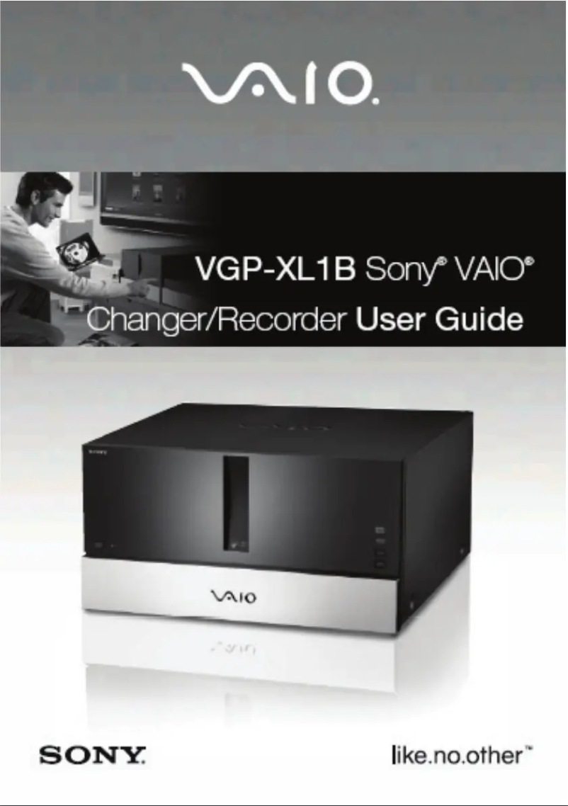 Page n°1 - Manuel utilisateur Sony VGP-XL1B
