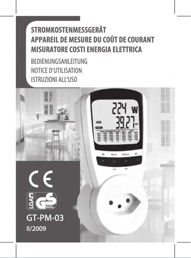 Page 1 de la notice Manuel utilisateur GlobalTronics GT-PM-03