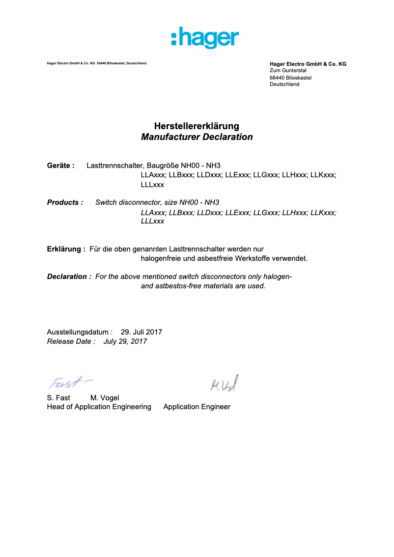 Page 1 de la notice Instructions de sécurité Hager LLA801