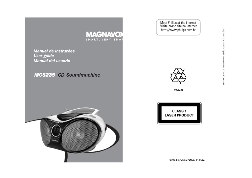 Page 1 de la notice Manuel utilisateur Philips Magnavox MCS235