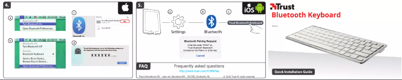 Imagen de la primera página del manual del dispositivo Bluetooth Keyboard Basic
