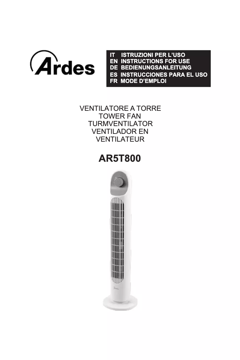 Page n°1 - Manuel utilisateur Ardes AR5T800