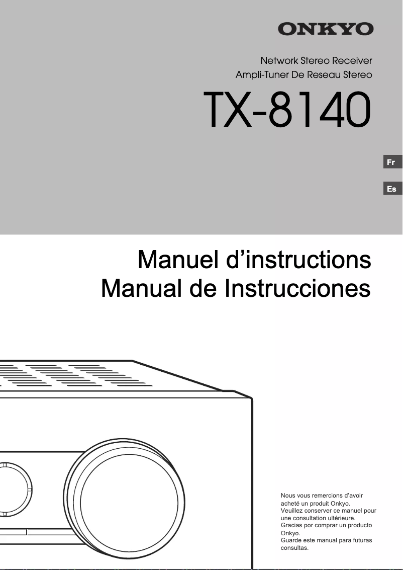 Page n°1 - Manuel utilisateur Onkyo TX-8140