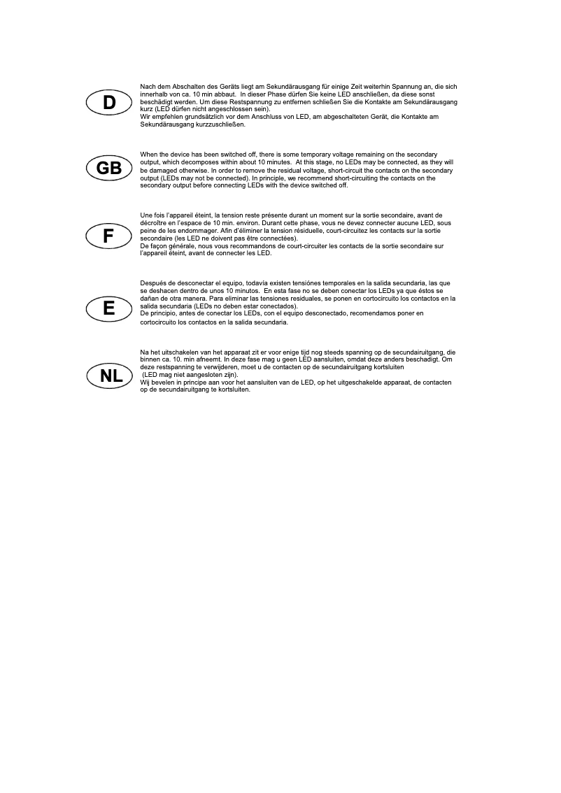 Page n°1 - Manuel utilisateur SLV 464200