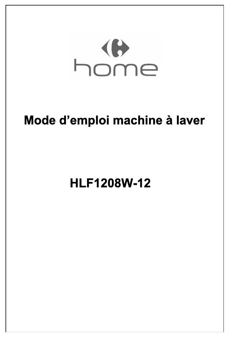Image de la première page du manuel de l'appareil HLF1208W-12