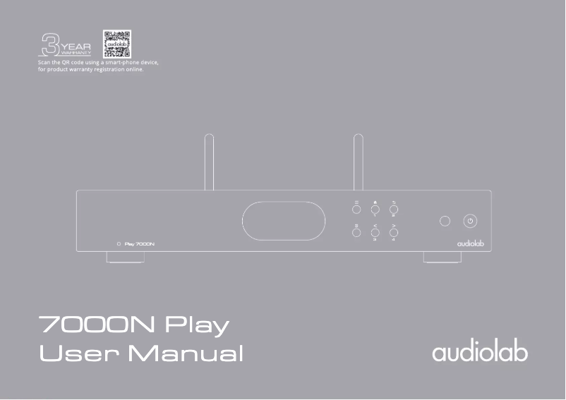 Page 1 de la notice Manuel utilisateur Audiolab 7000N Play