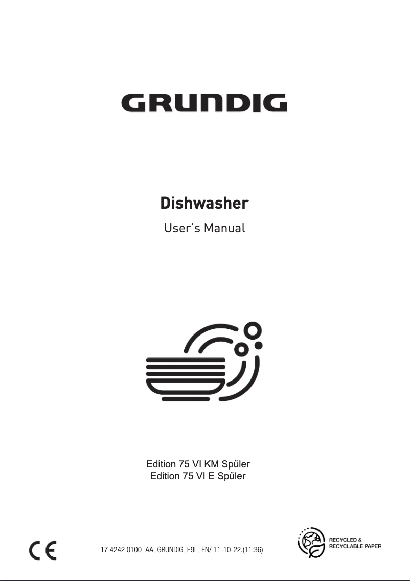 Page n°1 - Manuel utilisateur Grundig Edition 75 VI KM