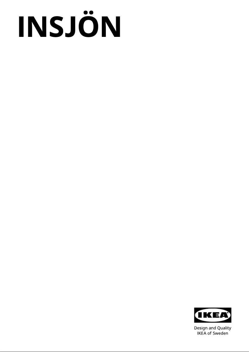 Page 1 de la notice Manuel utilisateur Ikea INSJÖN 603.419.06