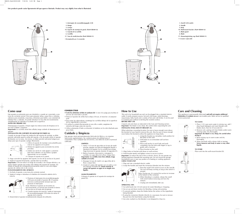 Page 1 de la notice Manuel utilisateur Black & Decker SB300