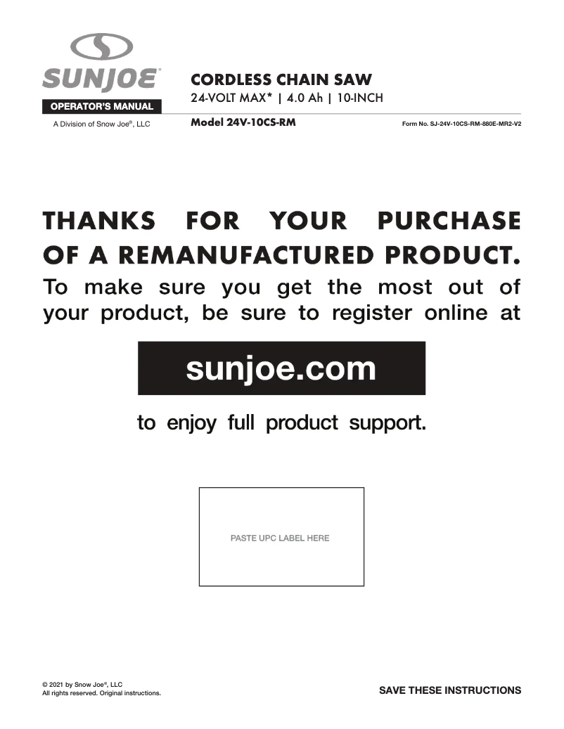 Image de la première page du manuel de l'appareil 24V-10CS-RM