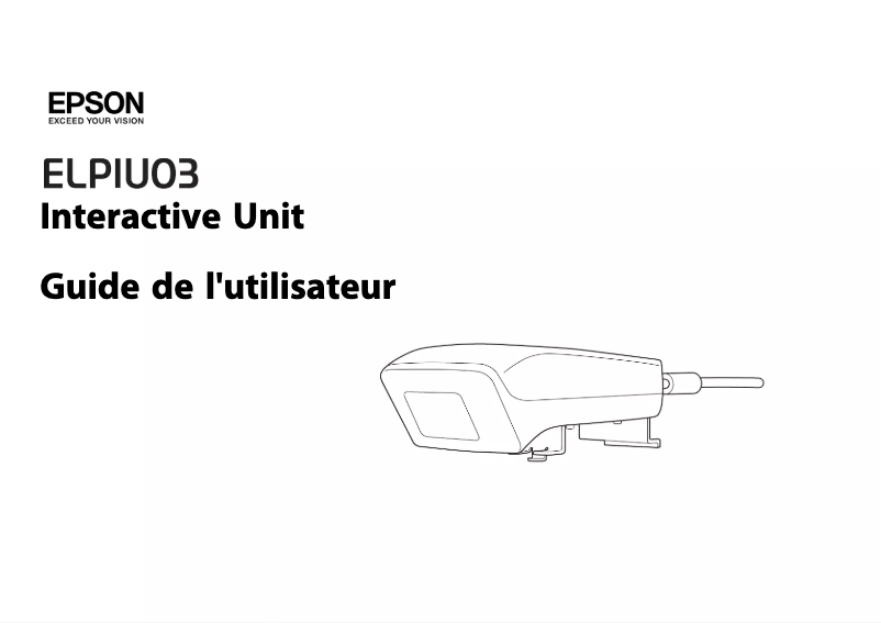 Page 1 de la notice Manuel utilisateur Epson EB-425W
