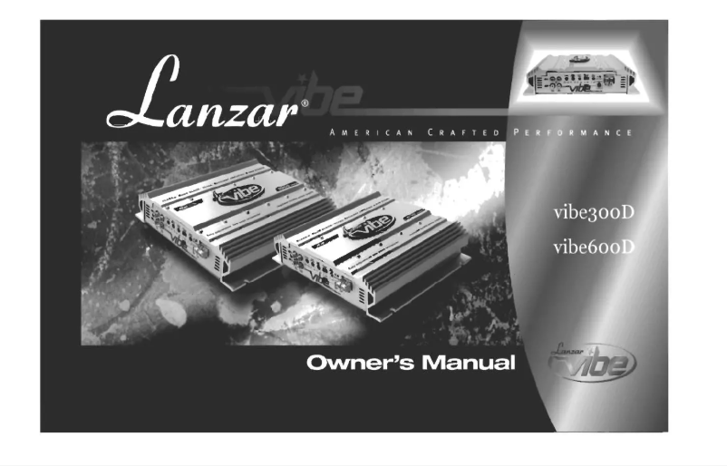 Page n°1 - Manuel utilisateur Lanzar VIBE 600D