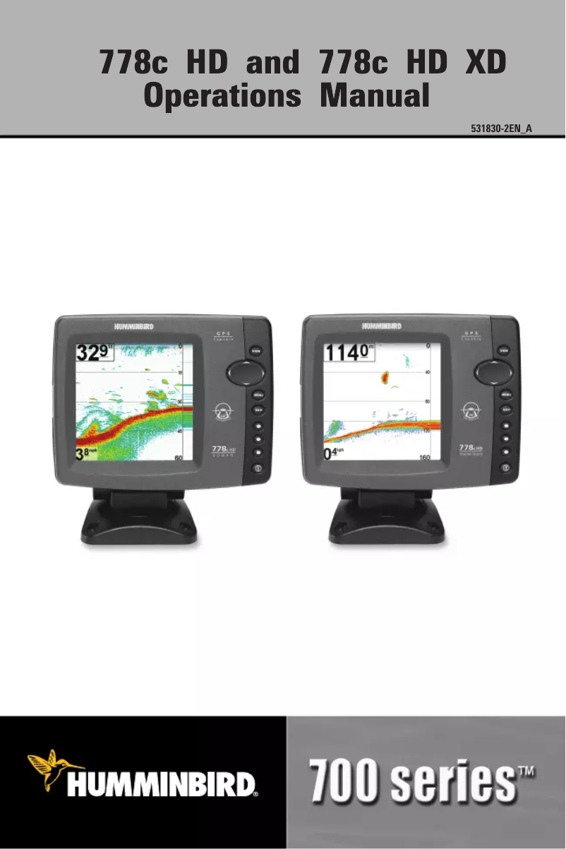 Page 1 de la notice Manuel utilisateur Humminbird 778c HD