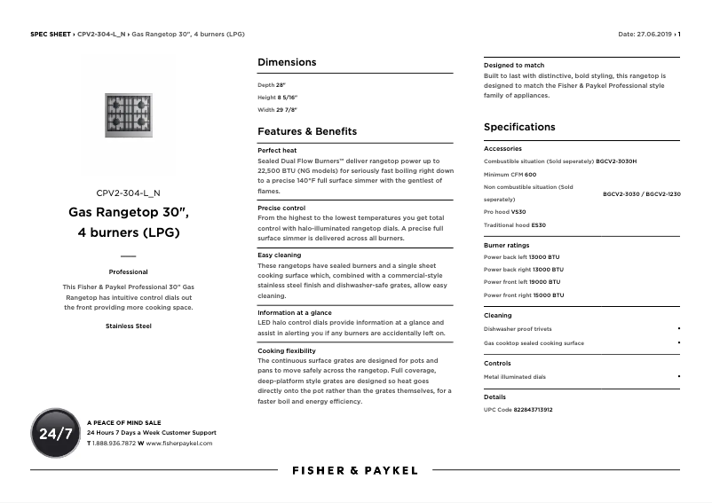 Image de la première page du manuel de l'appareil CPV2-304-L_N