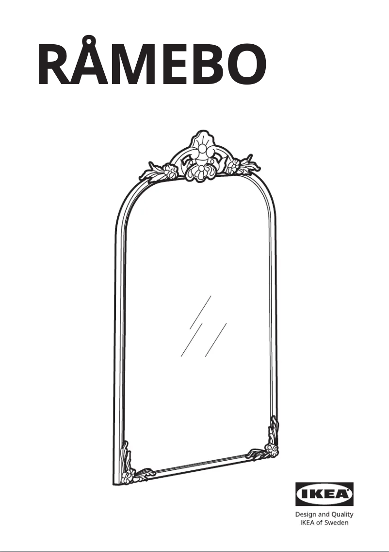 Page 1 de la notice Manuel utilisateur Ikea RÅMEBO 504.712.67